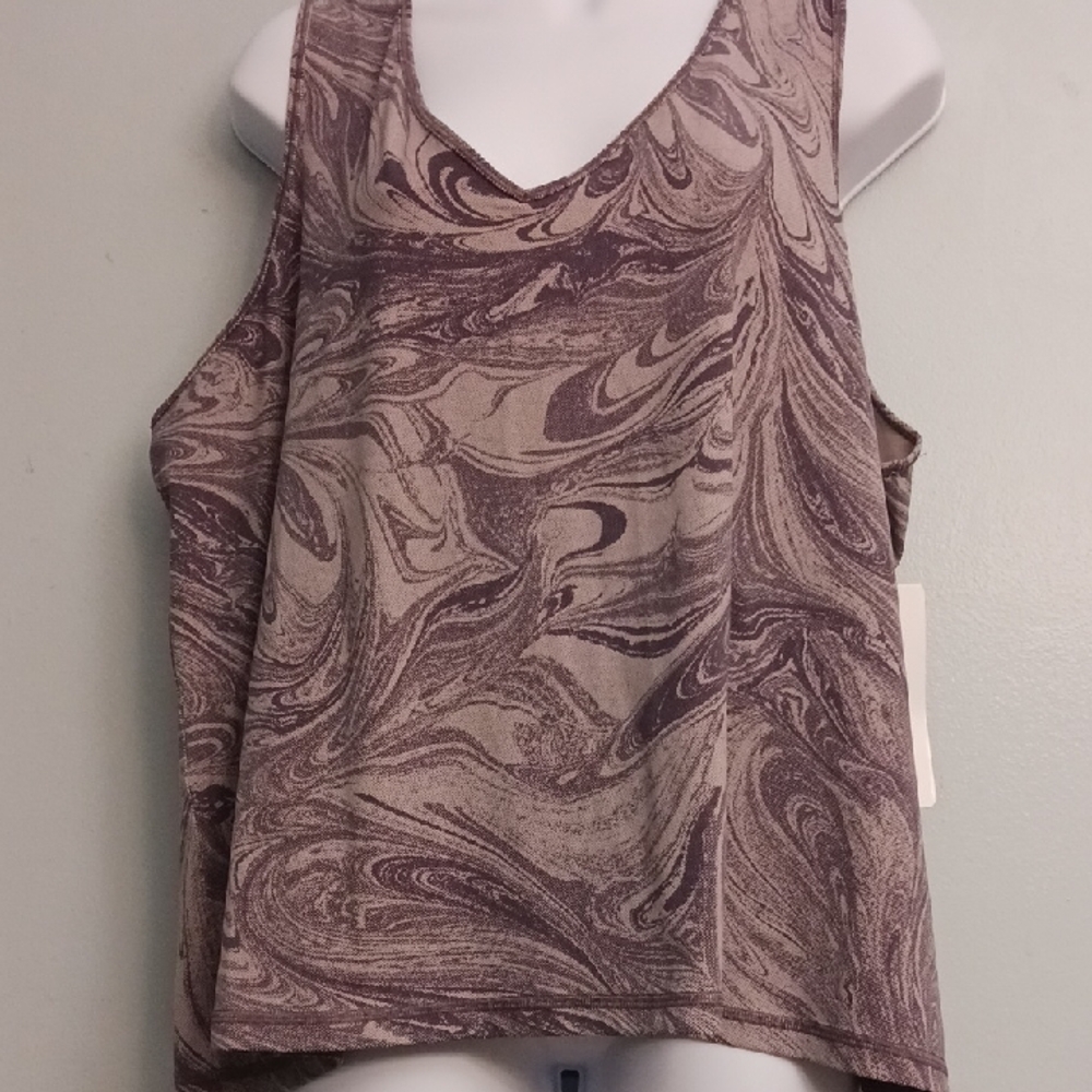Athleta Transcend Tank size 3X women's purple swirl tank-top.